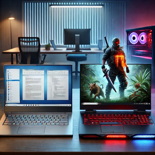 Work laptop vs. gaming laptop: Key differences in specs, design, and performance.