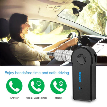 AUX Car Bluetooth Receiver,3.5mm Socket 5.0 Wireless Bluetooth Adapter,Audio Converter Mobile Phone Hands-Free Stereo