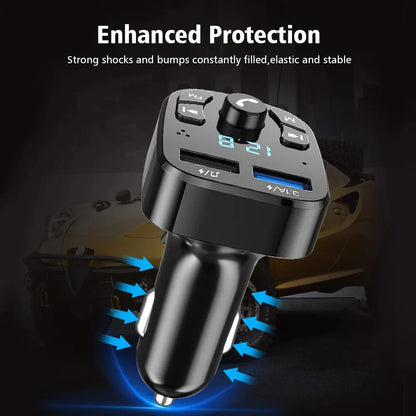 3.1A FM Transmitter Wireless Bluetooth 5.0 Car MP3 Player Dual USB Fast Charging Adapter  in Car Noise Reduction Audio Receiver