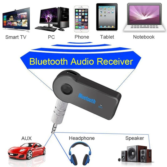 AUX Car Bluetooth Receiver,3.5mm Socket 5.0 Wireless Bluetooth Adapter,Audio Converter Mobile Phone Hands-Free Stereo