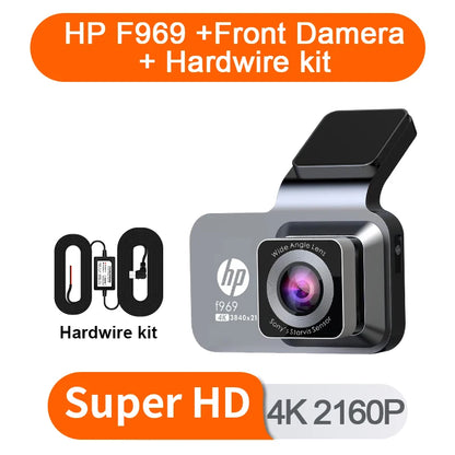 HP car camera dash cam camera 4k HD night vision WiFi DVR video loop video parking monitoring car dashcam auto dashcam 4k